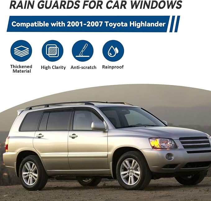 4pcs Window Visors Compatible - Image 2