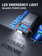 8-in-1 Car Jump Starter with Air Compressor, 5500A Portable Jump Starter Pack - Image 5