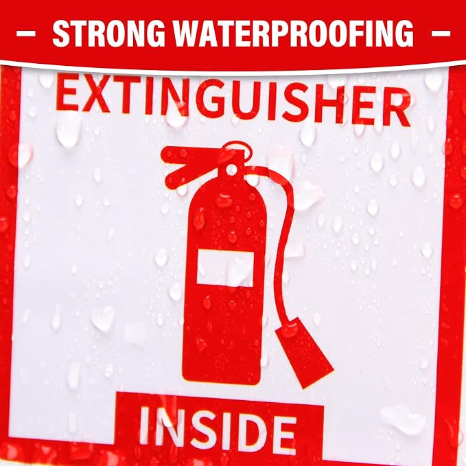 Madrigal Fire Extinguisher Inside Sticker Sign, Weatherproof & UV Protected - Image 4