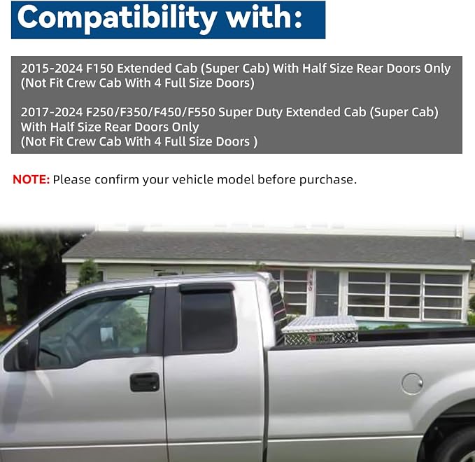 4pcs Window Visors Compatible - Image 4