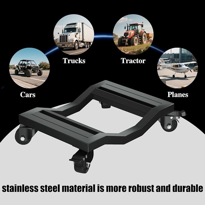I'EZONK Industrial Stainless Steel Car Dolly Set of 4-6, 084kg Capacity | Pro - Image 7