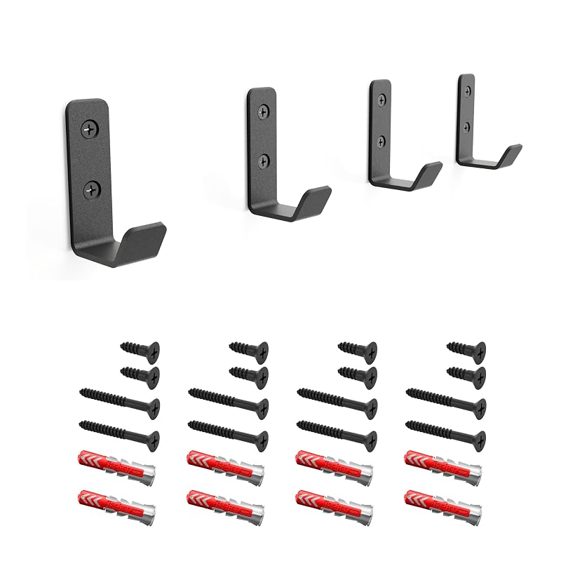 Wall Hooks Single Hook 4-Pack by Handmade