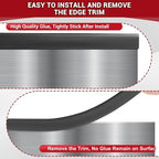 Rubber Edge Trim, 1/16" Self Adhesive Flexible U Channel Edge Protecter - Image 4