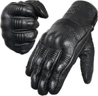 Leather Motorcycle Gloves for Men and Women | Touchscreen | Full Finger | by SATHIND