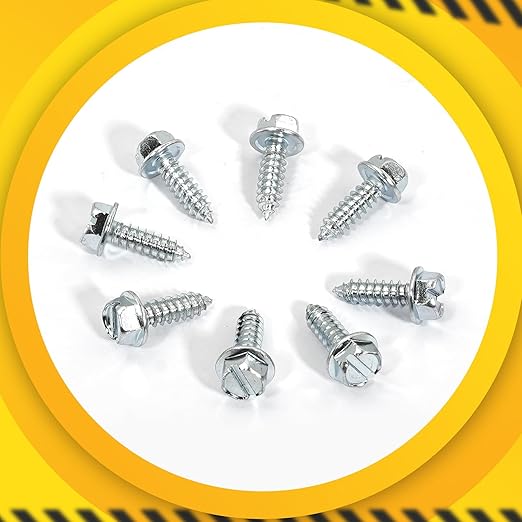 【Upgraded】 100 Pcs License Plate Mounting Screws - Image 2