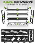 MAXIFFE 4 Layer Power Tool Organizer Wall Mount, Heavy Duty Metal Cordless Tool - Image 4