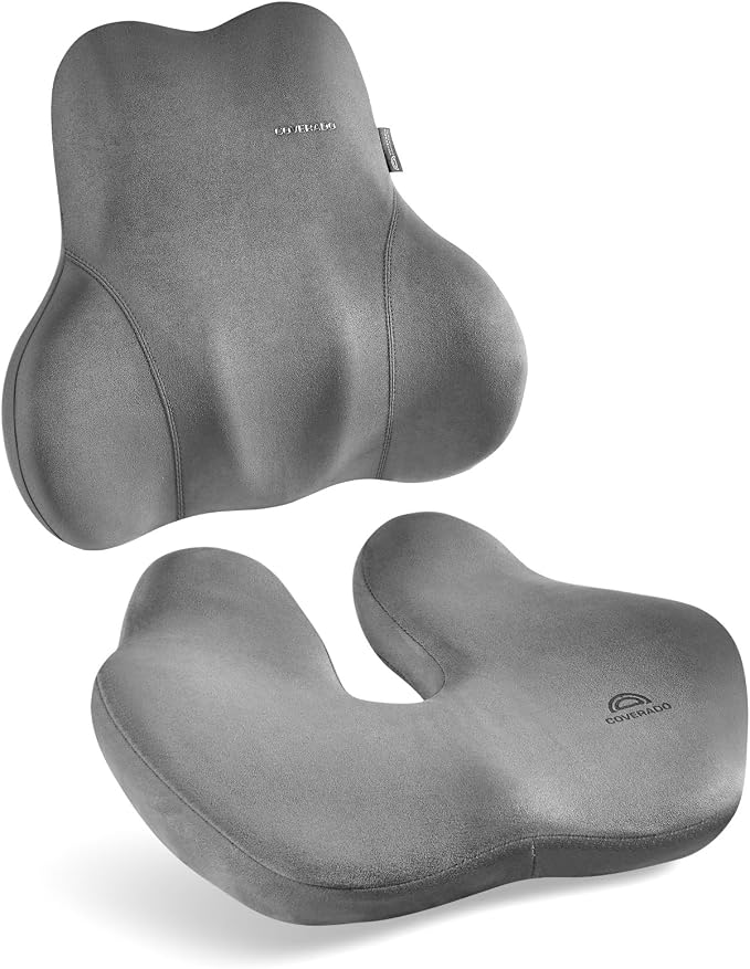 Coverado Memory Foam Car Seat Cushion and Lumbar Support Pillow - Image 7