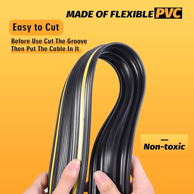 6FT Floor Cord Cover-Cord Cover Floor, Power Cable Protector Soft Extension - Image 5