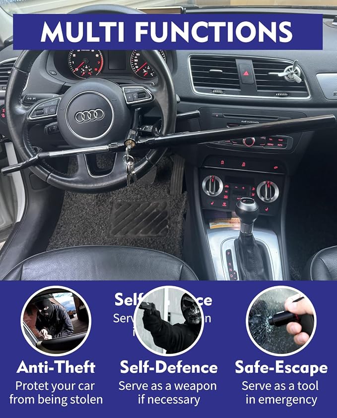 Steering Wheel Lock Anti-Theft car Device Car Wheel Locks Heavy Duty Vehicle - Image 6