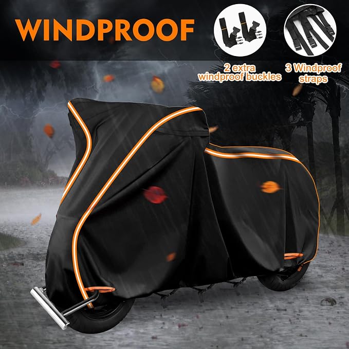 Waterproof Motorcycle Cover for Vespa GTV, Vespa GTS, Outdoor 420D Bike Cover - Image 6