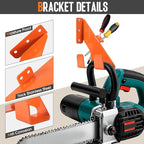 Chainsaw Hanger, Heavy Duty Chain Saw Stand 3-in-1 Wall Mount - Image 2