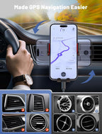 Wireless Car Charger, MOKPR Auto-Clamping Car Mount 15W/10W/7.5W Fast Charging - Image 3