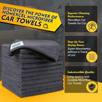 HOMEXCEL Microfiber Cleaning Cloths 12 Pack, Premium 16 x 16 inch Microfiber - Image 2