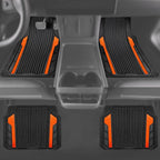 CAR PASS Heavy Duty Rubber Car Mats Metallic, Aluminum Film All Weather Floor - Image 5