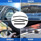 4pcs Front+Rear Smoke Tint Sun/Rain Guard Outside Mount Tape-On Vent Window - Image 3