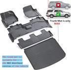 Floor Mats & Trunk mat for 2018-2024 Ford Expedition MAX, TPE All Weather - Image 2