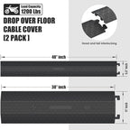 4 Pack 40" inch Drop Over Cable Cover, 4 Pieces Prevent Tripping Rubber Floor - Image 2