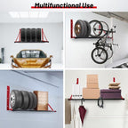 ROBLOCK Folding Tire Wheel Rack Wall Mount Multi-Tire Spare Carriers Garage x - Image 7