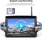 Fookoo 1080P 9" Wireless Backup Camera System, IP69 Waterproof Rear View Front - Image 6