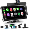 Wireless Carplay with 4K Dash Cam, Apple Carplay & Android Auto Car Satellite by Moeckearla