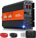 3000W Power Inverter, Peak Power 6000W 12V DC to AC 110V120V, Remote Control by HONOURLIGHT
