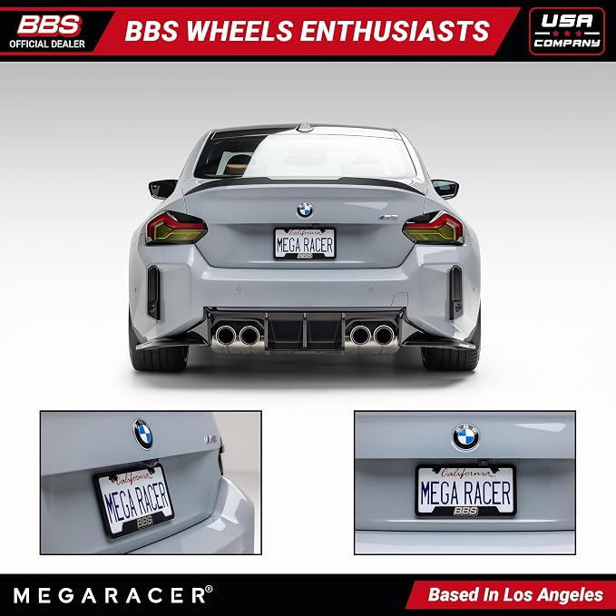 BBS Official Black Stainless Steel License Plate Frame – Made in USA – Premium - Image 3