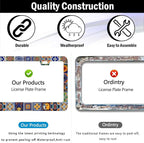 2Pack Mexican Tiles License Plate Frames Mandala Boho License Plate Frame Car - Image 4