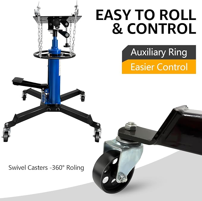 Transmission Jack 1660 lbs/ 0.75 Ton Capacity Hydraulic Telescopic Transmission - Image 3