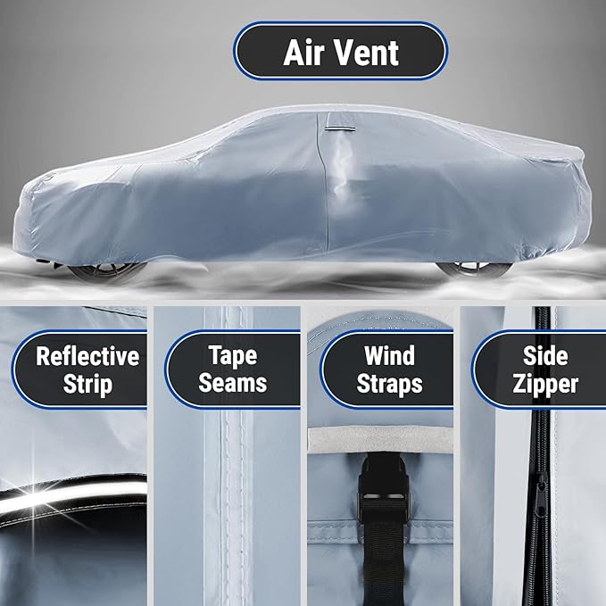 iCarCover Premium Car Cover for 1964-1970 Pontiac Tempest 2-Door Heavy Duty - Image 5