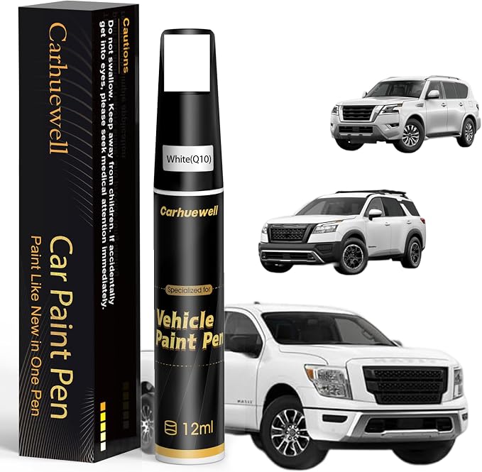 White Touch Up Paint Compatible by Carhuewell