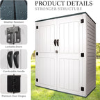 Outdoor Storage Cabinet, 52 Cu ft Resin Storage Box - Image 5