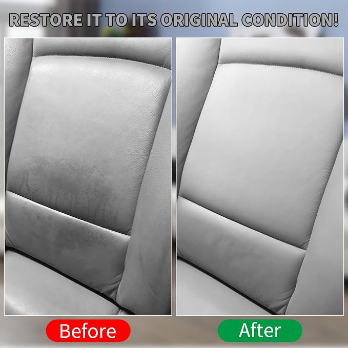 Gray Leather Recoloring Balm, Leather Couch Scratch/Stain Remover, Leather - Image 4