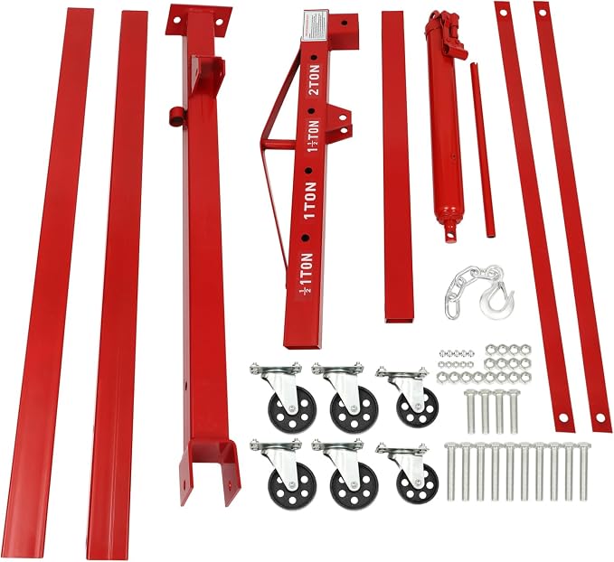 2 Ton Folding Engine Hoist Heavy Duty Carbon Steel Hydraulic Shop Engine Crane - Image 9
