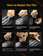 Flat Tire Repair Kit with Air Compressor 54 Pieces - Image 9