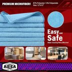AIDEA Microfiber Cleaning Cloths, 12x12 Inch, Shop Rags, Lint Free - Image 6
