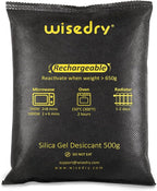wisedry 2 x 500 Gram Rechargeable Silica Gel Car Dehumidifier, Microwave Fast by wisedry
