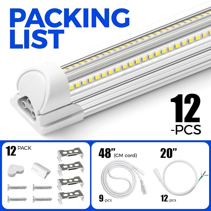 Barrina 8FT LED Shop Light, 100W 15000LM 6500K Super Bright White, Linkable - Image 9