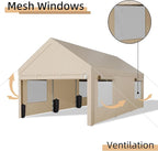 JY QAQA Carport, 10x20 FT Heavy Duty Carport - Image 6