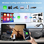 Wireless CarPlay Adapter with HDMI Input Port, 2-in-1 Car TV Mate CarPlay - Image 2