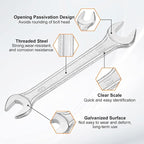 HARFINGTON 5pcs Double Open End Wrench 9mm x 11mm Metric 15 Degree Offset Angle - Image 4