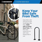 Sandbaggy In Ground Bike Rack | U Shaped, Commercial, 1 Loop, Galvanized Steel - Image 5