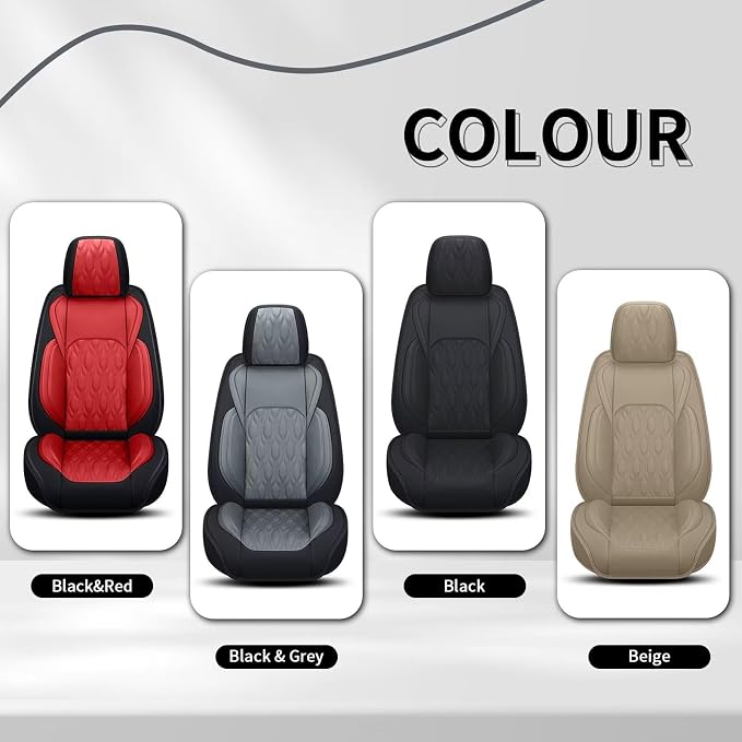 Car Seat Covers Fit for Toyota Camry 2012-2025: Full Set 5 Seats Faux Leather - Image 9