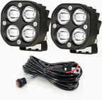 BIGLION.X LED Cubes, 3 Inch Pair 80W LED Driving Pods Spot Beam Off Road Fog by BIGLIONX