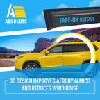 Extra Durable Window Deflectors Tape-On Window Visors Rain Guards Fit - Image 5