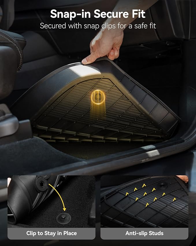 3W Floor Mats Fit for 2017-2025 Jeep Compass, TPE All Weather Custom Fit First - Image 7