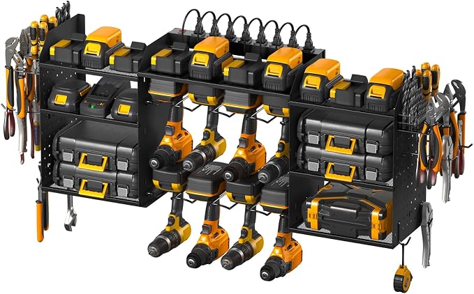 CCCEI Black Large Tools Organizer Wall Mount Charging Station, 39 Inch Long by CCCEI