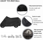 Deluxe Motorcycle Cover, Waterproof All Weather Outdoor Protection Universal - Image 3