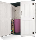 Outdoor Storage Cabinet, 52 Cu ft Resin Storage Box by Plainsity