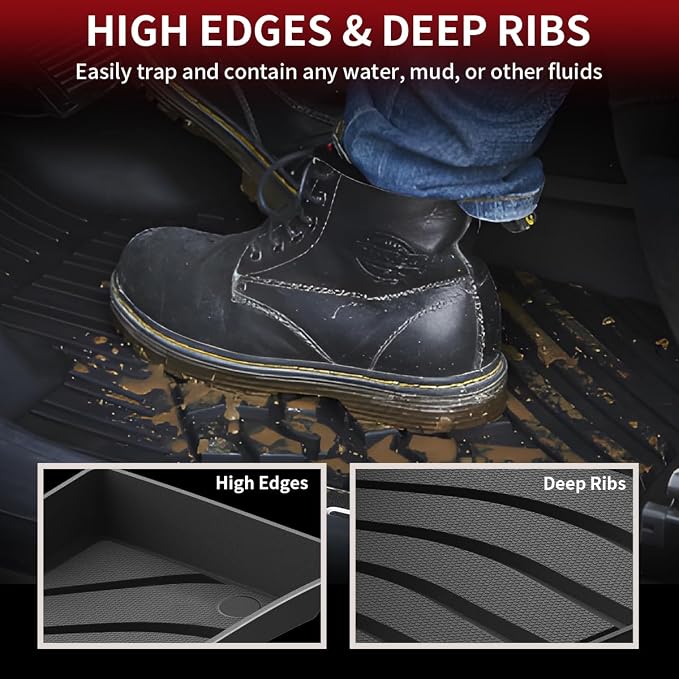 LASFIT Floor Mats for Porsche Macan 2014-2025 All Weather Floor Liner TPE - Image 3