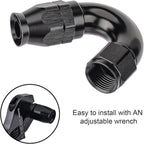 EVIL ENERGY 12AN 150 Degree PTFE One Piece Full Flow End Hose Fitting Aluminum - Image 6